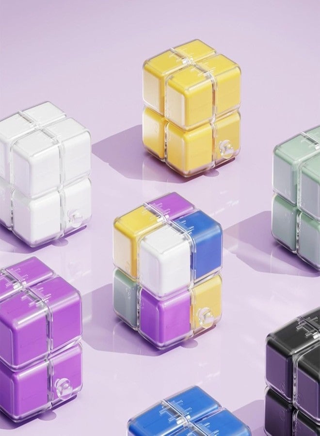 DRAWBRIDGE Magic Cube Magnetic Pill Organizer, 8-Compartment Travel Case with Strap, Magnetic Travel Pill Case with Strap, Creative Moisture-Proof Drawstring Sealed Box (1 pcs) - Image 4